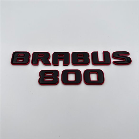 Metallic RED Brabus 800 emblems badges set for Mercedes-Benz G-Class W463A W464