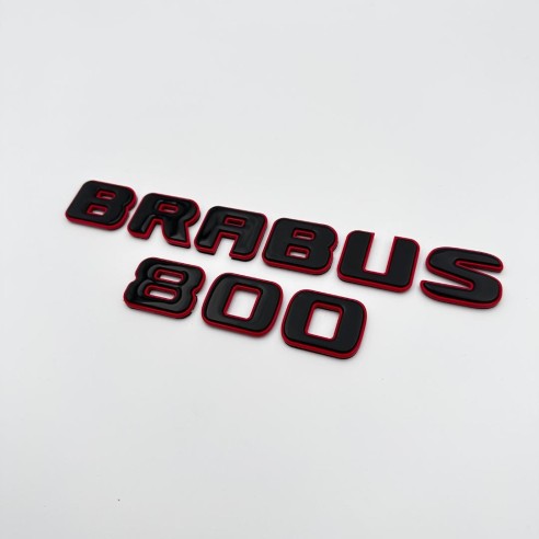 Metallic RED Brabus 800 emblems badges set for Mercedes-Benz G-Class W463A W464