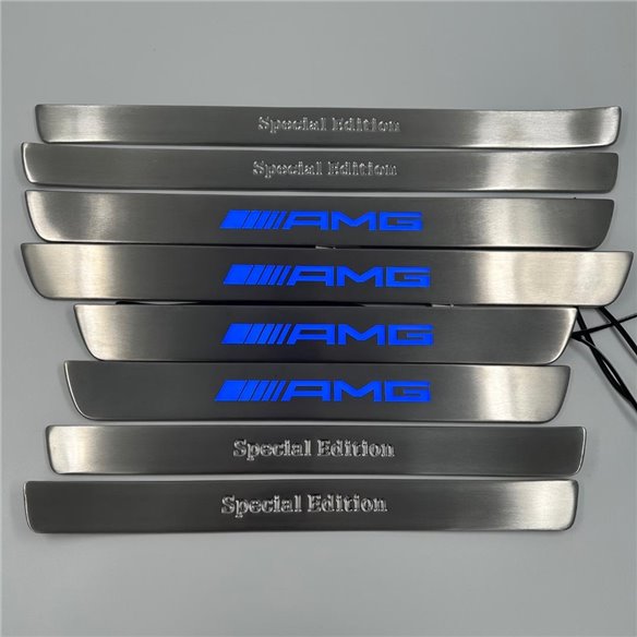 AMG blue LED Illuminated door sills 4 pcs for Mercedes-Benz W222