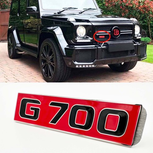  - Emblems - Metallic G700 Red Emblem for Mercedes-Benz front grille G-Class W463 - 1 - Metallic G700 Red Emblem for Mercedes-Be