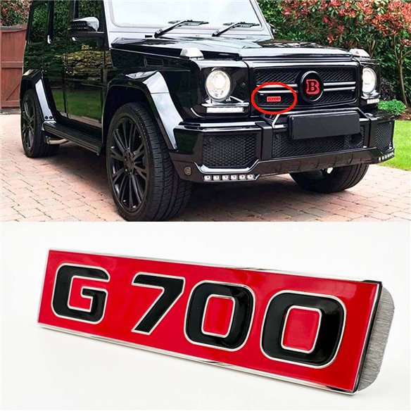  - Emblems - Metallic G700 Red Emblem for Mercedes-Benz front grille G-Class W463 - 1 - Metallic G700 Red Emblem for Mercedes-Be