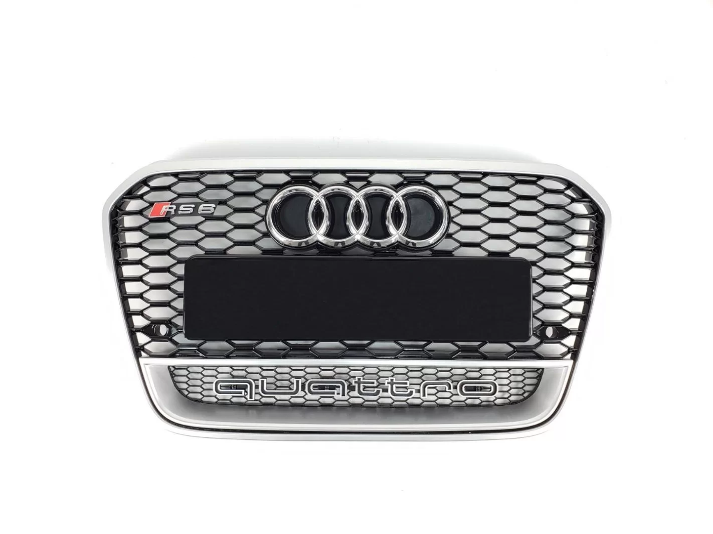 Audi RS6 chrome QUATTRO front bumper radiator grille for Audi A6 2012-2015