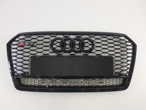 Audi RS7 front bumper radiator grille Black QUATTRO for Audi A7 2014-2017