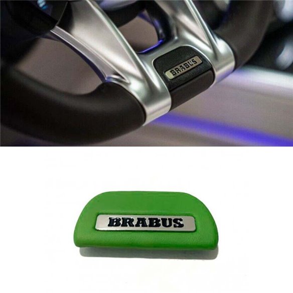 Steering wheel GREEN emblem badge insert Brabus for Mercedes-Benz W463A W464 AMG