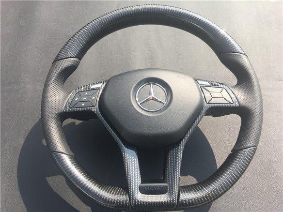 Mercedes-Benz CLS E-Class SLK W172 W212 W218 Steering Wheel Carbon Leather