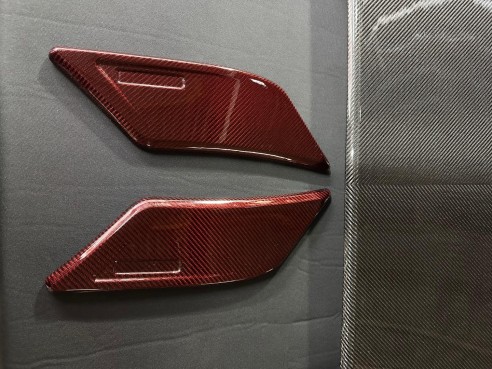 Red carbon fiber rear roof spoiler Brabus Rocket Style for Mercedes-Benz W463A W464 G-Class