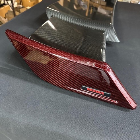 Red carbon fiber rear roof spoiler Brabus Rocket Style for Mercedes-Benz W463A W464 G-Class