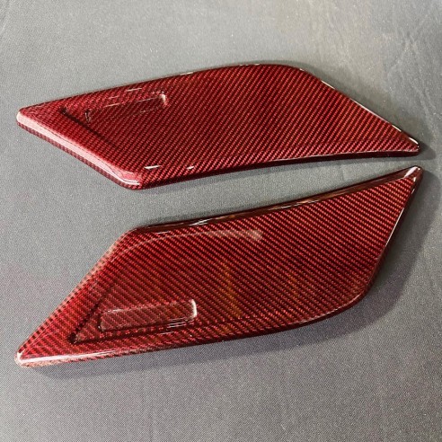 Red carbon fiber rear roof spoiler Brabus Rocket Style for Mercedes-Benz W463