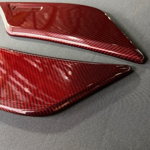 Red carbon fiber rear roof spoiler Brabus Rocket Style for Mercedes-Benz W463