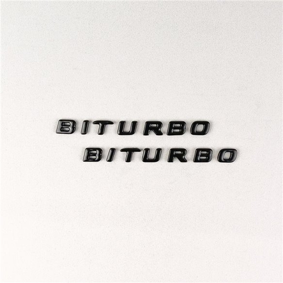 Black Metallic Brabus BITURBO Side logo badge set for Mercedes-Benz W463A G-Class