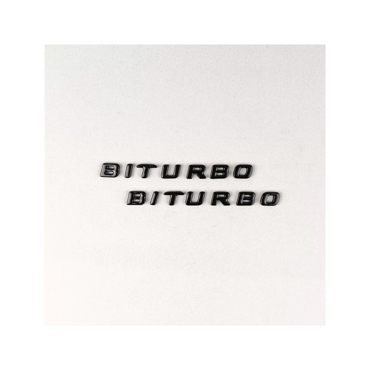 Black Metallic Brabus BITURBO Side logo badge set for Mercedes-Benz W463A G-Class