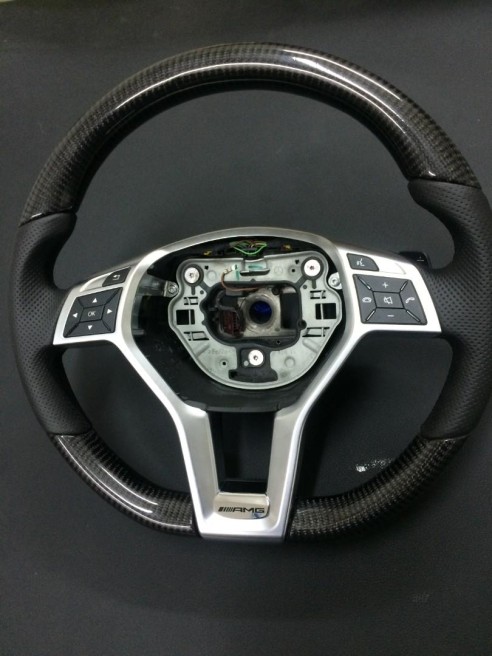 Mercedes-Benz CLS E-Class SLK W172 W218 W212 Steering Wheel Carbon Leather