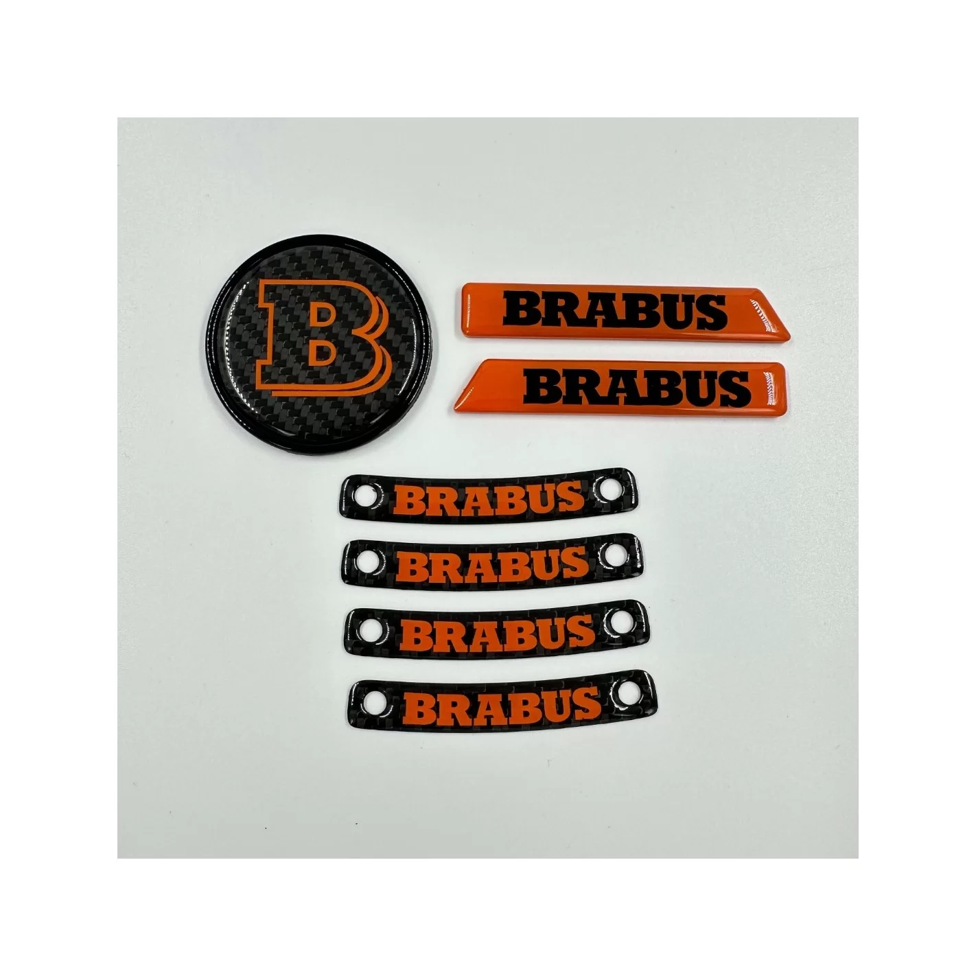 Brabus ORANGE badge logo emblem set for Mercedes-Benz W463A W464 G-Class