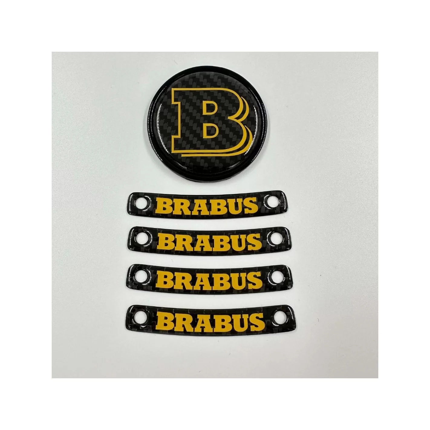 Brabus Yellow badge logo emblem set for Mercedes-Benz W463A W464 G-Class