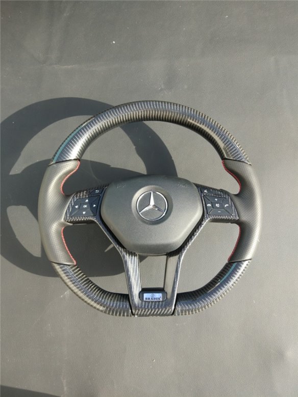 Mercedes-Benz CLS E-Class SLK W172 W218 W212 Steering Wheel Carbon Leather