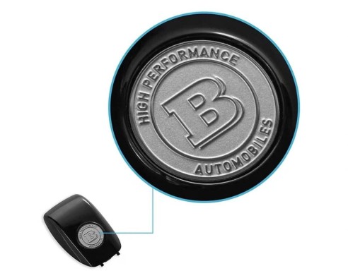 Metallic Brabus high-performance edition badge logo for remote key fob cover holder for Mercedes-Benz…