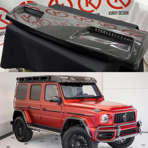 Carbon fiber front roof spoiler with LEDs for Mercedes-Benz W463A 4x4 A4638807303/008