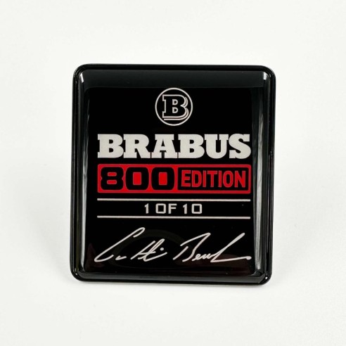 Metallic Brabus 800 edition 1 of 10 RED seats emblem badge logo set for Mercedes-Benz W463A G-Class