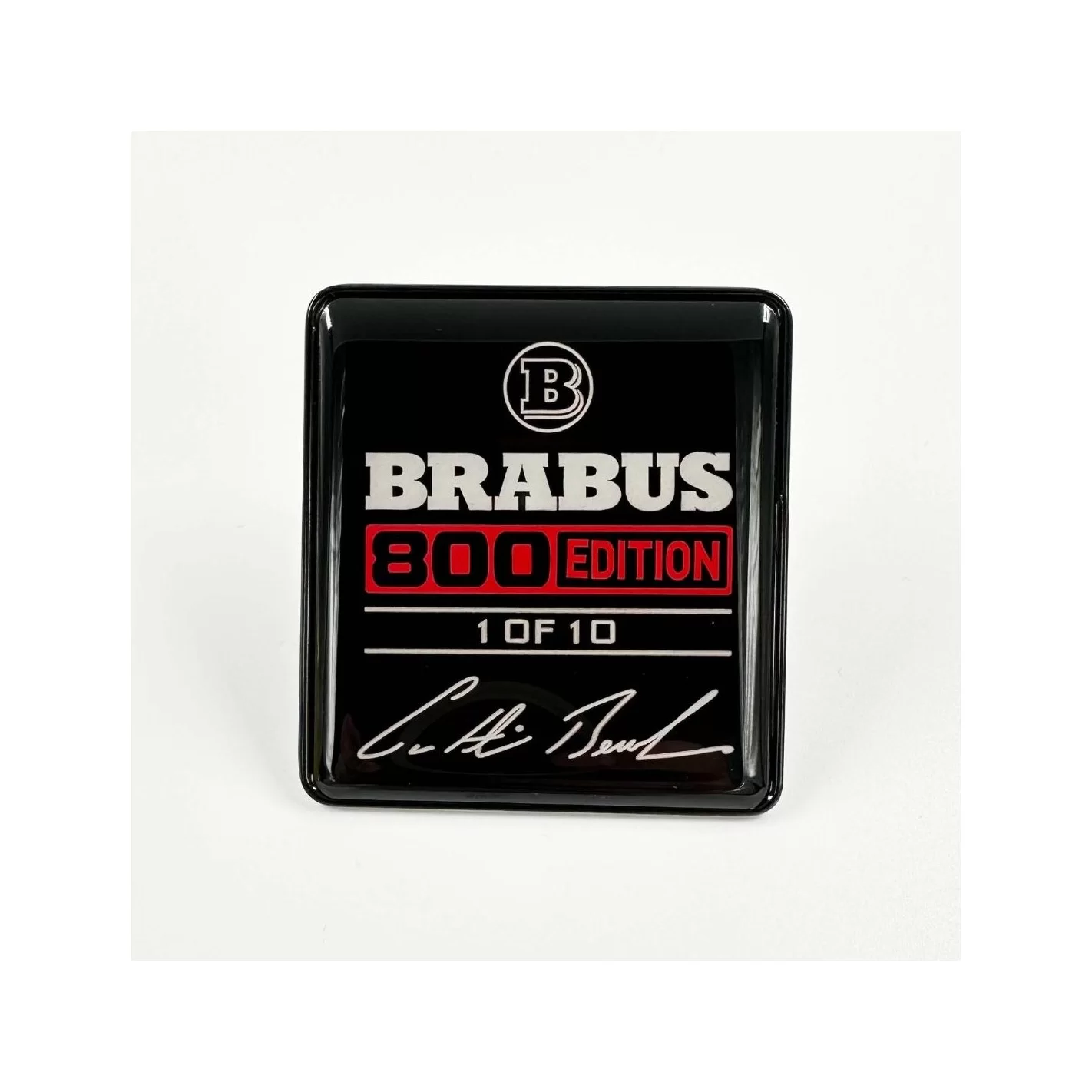 Metallic Brabus 800 edition 1 of 10 RED seats emblem badge logo set for Mercedes-Benz W463A G-Class