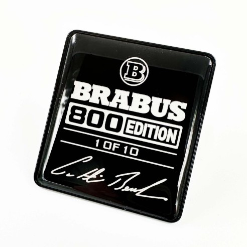 Metallic Brabus 800 edition 1 of 10 White seats emblem badge logo set for Mercedes-Benz W463A G-Class