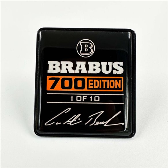 Metallic Brabus 700 edition 1 of 10 Orange seats emblem badge logo set for Mercedes-Benz W463A G-Class