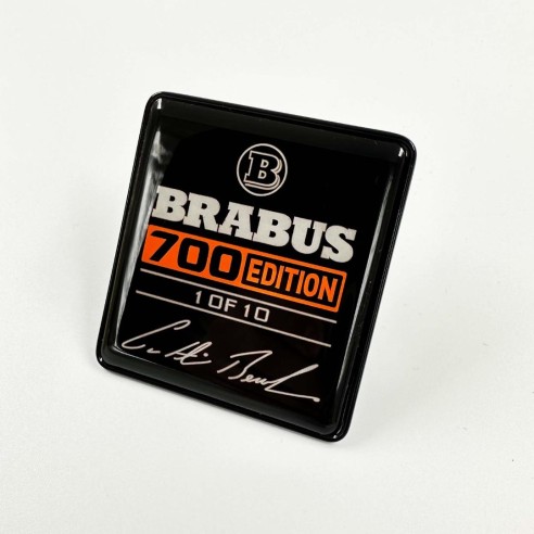 Metallic Brabus 700 edition 1 of 10 Orange seats emblem badge logo set for Mercedes-Benz W463A G-Class