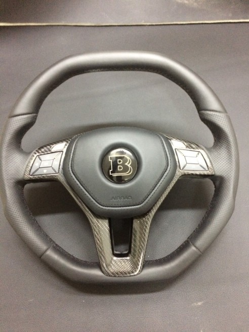 Mercedes-Benz CLS E-Class SLK W172 W212 W218 Steering Wheel Leather Carbon