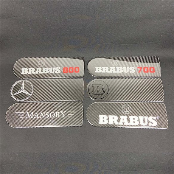 Carbon fiber badge emblem logo for rear spare tire wheel cover AMG BRABUS MANSORY Mercedes-Benz W463A…