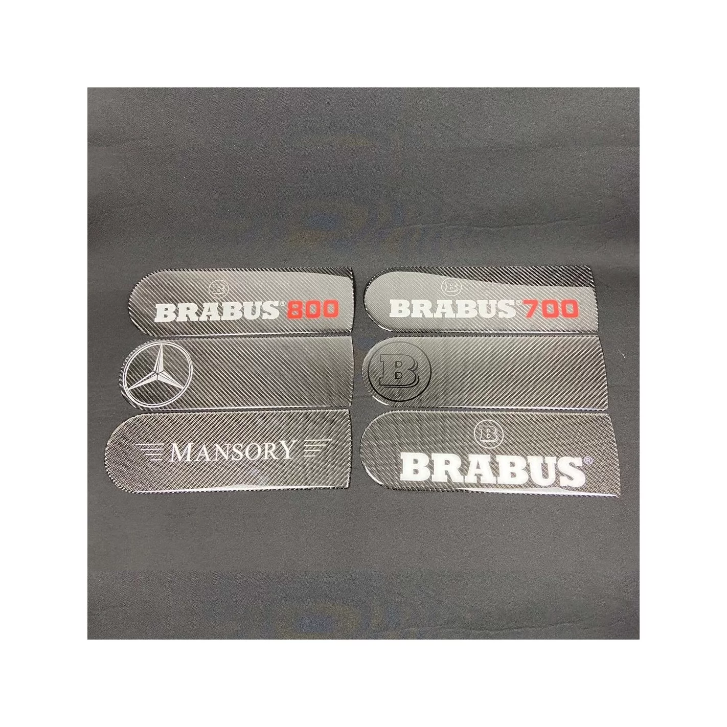 Carbon fiber badge emblem logo for rear spare tire wheel cover AMG BRABUS MANSORY Mercedes-Benz W463A…