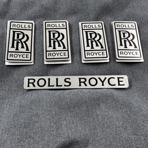 Metallic floor mats badges emblems set for Rolls-Royce Cullinan Phantom Ghost Wraith Spectre