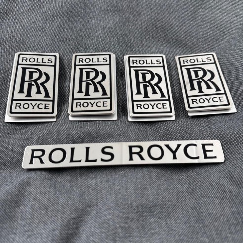 Metallic floor mats badges emblems set for Rolls-Royce Cullinan Phantom Ghost Wraith Spectre