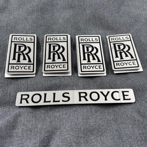 Metallic floor mats badges emblems set for Rolls-Royce Cullinan Phantom Ghost Wraith Spectre