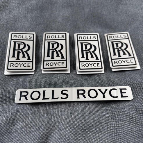 Metallic floor mats badges emblems set for Rolls-Royce Cullinan Phantom Ghost Wraith Spectre