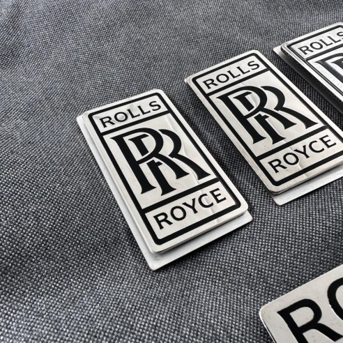 Metallic floor mats badges emblems set for Rolls-Royce Cullinan Phantom Ghost Wraith Spectre