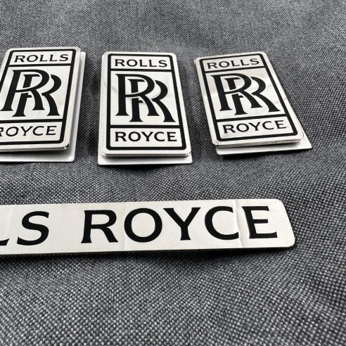 Metallic floor mats badges emblems set for Rolls-Royce Cullinan Phantom Ghost Wraith Spectre