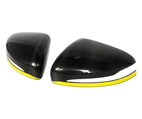 Carbon Fiber Mirror Covers with Yellow Stripe for Mercedes-Benz G-Class W463A W464 G63