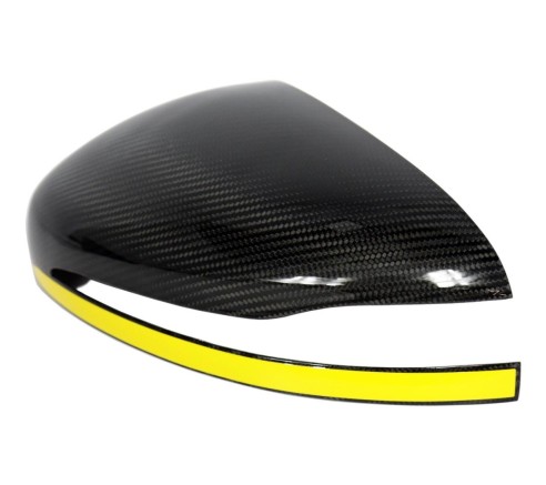 Carbon Fiber Mirror Covers with Yellow Stripe for Mercedes-Benz G-Class W463A W464 G63