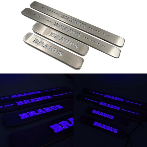 BLUE Brabus LED Illuminated door sills 4 pcs for Mercedes-Benz W463A W464 G-Class