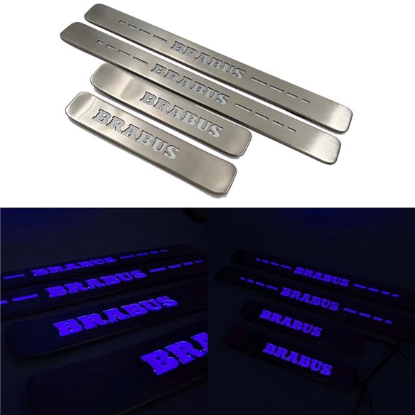 BLUE Brabus LED Illuminated door sills 4 pcs for Mercedes-Benz W463A W464 G-Class