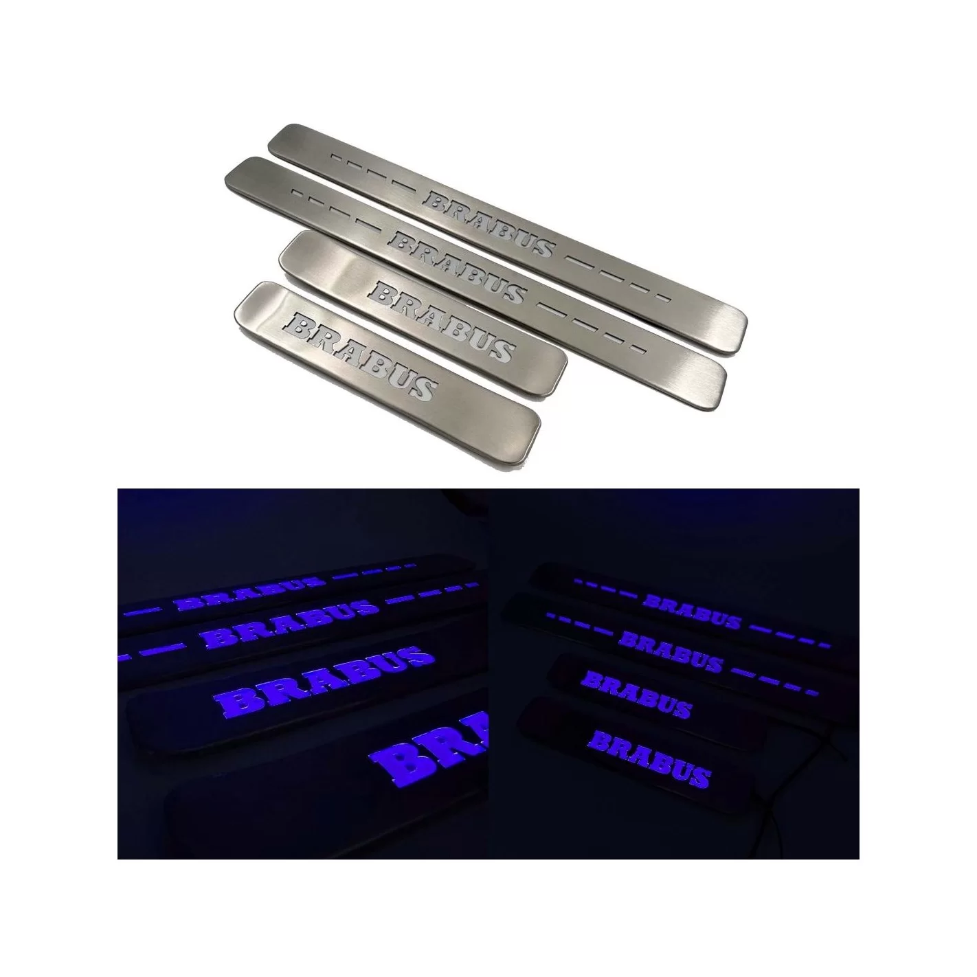 BLUE Brabus LED Illuminated door sills 4 pcs for Mercedes-Benz W463A W464 G-Class