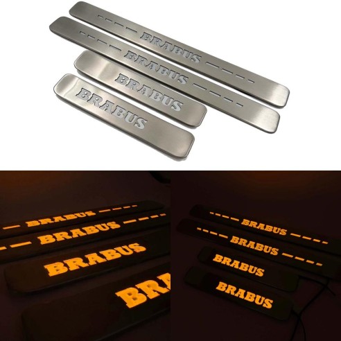 ORANGE Brabus LED Illuminated door sills 4 pcs for Mercedes-Benz W463A W464 G-Class