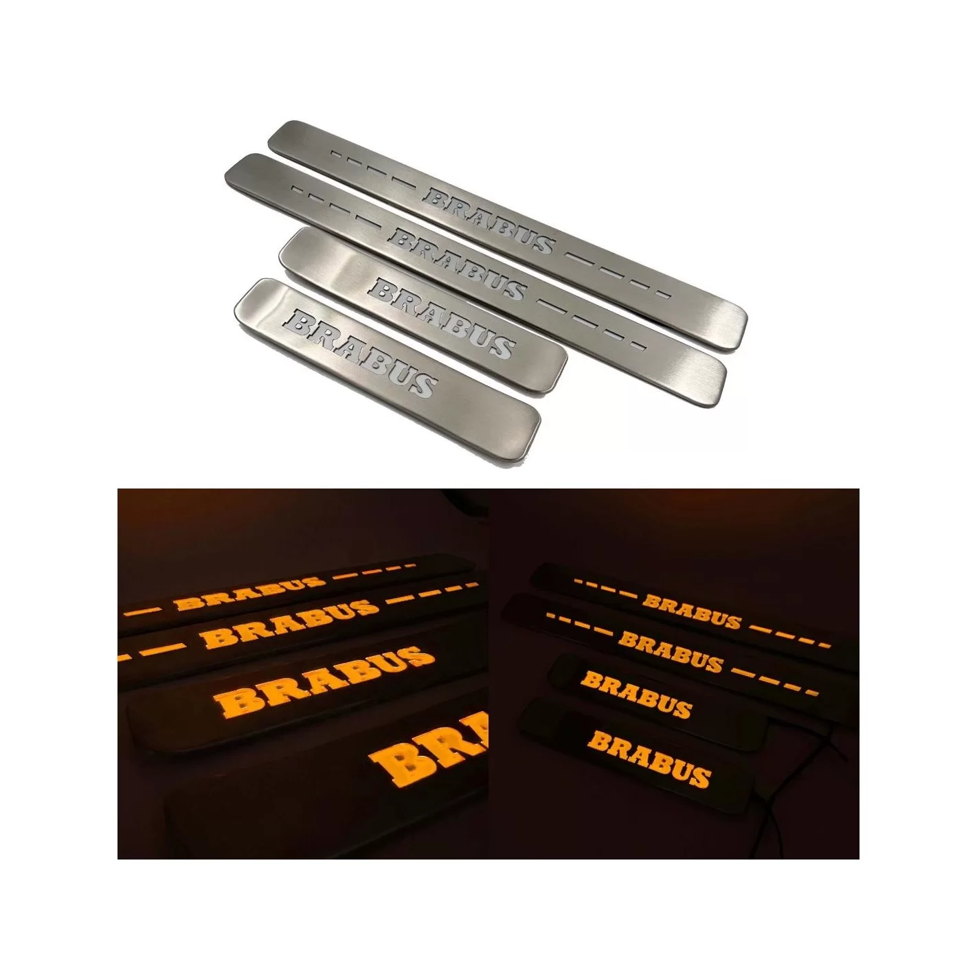 ORANGE Brabus LED Illuminated door sills 4 pcs for Mercedes-Benz W463A W464 G-Class