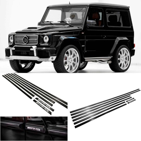  - G Class W463 - Carbon fiber side mouldings insertions set AMG for 3-door SWB Mercedes-Benz W463 G-Class - 1 - Carbon fiber si