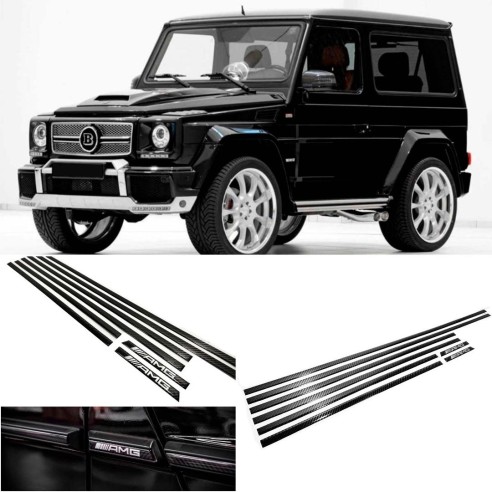  - G Class W463 - Carbon fiber side mouldings insertions set AMG for 3-door SWB Mercedes-Benz W463 G-Class - 4 - Carbon fiber si