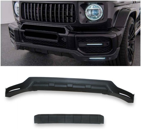 Fiberglass BRABUS front lip spoiler with LED for G63 AMG Bumper Mercedes-Benz W463a G-Class