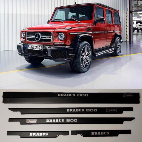 Metallic Brabus 800 BLACK LED Illuminated Door Sills for Mercedes-Benz W463