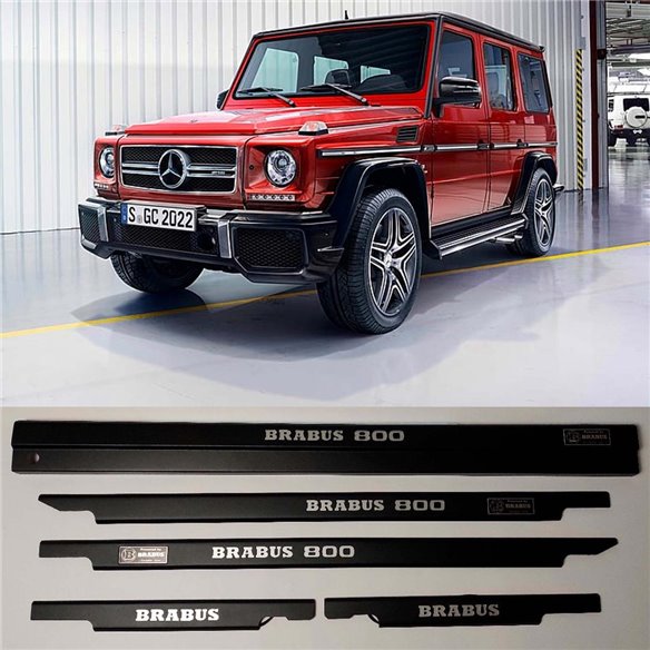 Metallic Brabus 800 BLACK LED Illuminated Door Sills for Mercedes-Benz W463