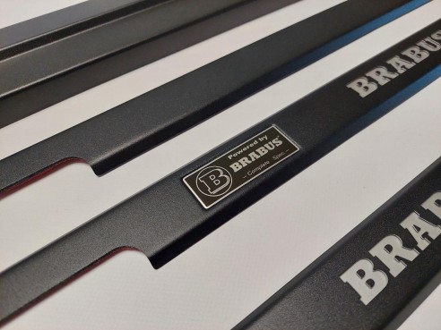 Metallic Brabus 800 BLACK LED Illuminated Door Sills for Mercedes-Benz W463