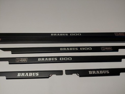 Metallic Brabus 800 BLACK LED Illuminated Door Sills for Mercedes-Benz W463