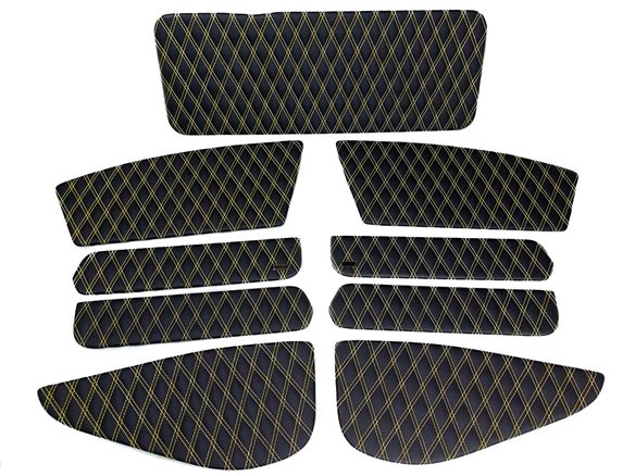 Eco leather interior inserts trim with brabus badges for door panels mercedes-benz w463